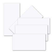 50x einfaches Einlege-Papier für DIN Lang Karten - weiß - 102 x 208 mm - ohne Falz -  hochwertig mattes Papier von GUSTAV NEUSER