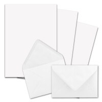 25x Briefpapier-Sets DIN A4 mit C6 Briefumschlägen, Nassklebung - Weiß - mattes Schreibpapier mit Kuverts - FarbenFroh by GUSTAV NEUSER