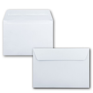 75x Briefpapier-Sets DIN A4 mit C6 Briefumschlägen, Haftklebung - Weiß - mattes Schreibpapier mit Kuverts - FarbenFroh by GUSTAV NEUSER