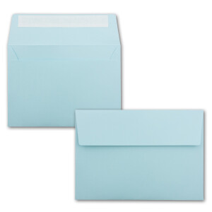 25x Briefpapier-Sets DIN A4 mit C6 Briefumschlägen, Haftklebung - Hellblau - mattes Schreibpapier mit Kuverts - FarbenFroh by GUSTAV NEUSER