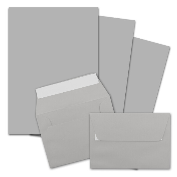 50x Briefpapier-Sets DIN A4 mit C6 Briefumschlägen, Haftklebung - Hel,  16,95 €
