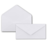 200x Briefpapier Set DIN A4 mit DIN Lang Briefumschlägen, Nassklebung - Weiß - mattes Schreibpapier mit Kuverts - FarbenFroh by GUSTAV NEUSER