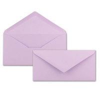 200x Briefpapier Set DIN A4 mit DIN Lang Briefumschlägen, Nassklebung - Flieder - mattes Schreibpapier mit Kuverts - FarbenFroh by GUSTAV NEUSER