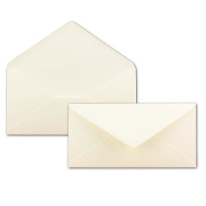 75x Briefpapier Set DIN A4 mit DIN Lang Briefumschlägen, Nassklebung - Naturweiß - mattes Schreibpapier mit Kuverts - FarbenFroh by GUSTAV NEUSER