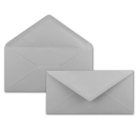 100x Briefpapier Set DIN A4 mit DIN Lang Briefumschlägen, Nassklebung - Hellgrau - mattes Schreibpapier mit Kuverts - FarbenFroh by GUSTAV NEUSER