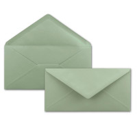 400x Briefpapier Set DIN A4 mit DIN Lang Briefumschlägen, Nassklebung - Eukalyptus-Grün - mattes Schreibpapier mit Kuverts - FarbenFroh by GUSTAV NEUSER