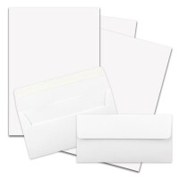250x Briefpapier Set DIN A4 mit DIN Lang Briefumschlägen, Haftklebung - Weiß - mattes Schreibpapier mit Kuverts - FarbenFroh by GUSTAV NEUSER