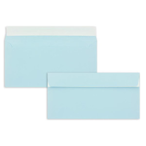 25x Briefpapier Set DIN A4 mit DIN Lang Briefumschlägen, Haftklebung - Hellblau - mattes Schreibpapier mit Kuverts - FarbenFroh by GUSTAV NEUSER