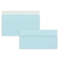 150x Briefpapier Set DIN A4 mit DIN Lang Briefumschlägen, Haftklebung - Hellblau - mattes Schreibpapier mit Kuverts - FarbenFroh by GUSTAV NEUSER