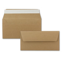 25x Briefpapier Set DIN A4 mit DIN Lang Briefumschlägen, Haftklebung - Kraftpapier Braun - Recycling-Schreibpapier mit Kuverts - FarbenFroh by GUSTAV NEUSER