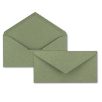 250x Briefpapier Set DIN A4 mit DIN Lang Briefumschlägen, Nassklebung - Kraftpapier-Grün - Recycling-Schreibpapier mit Kuverts - FarbenFroh by GUSTAV NEUSER