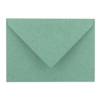 25x Vintage Brief-Umschläge DIN C5 Kraftpapier 120 g/m² - 157 x 225 mm - Eukalyptus-Grün Recycling - Nassklebung Spitzklappe - UmWelt by GUSTAV NEUSER