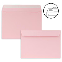 25x Briefumschläge DIN C5 Rosa - 16,2 x 22,9 cm - Haftklebung - Edle Kuverts für große Einladungen und Karten zum Geburtstag oder Hochzeit
