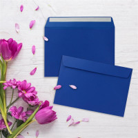 25x Briefumschläge DIN C5 Royalblau (Blau) - 16,2 x 22,9 cm - Haftklebung - Edle Kuverts für große Einladungen und Karten zum Geburtstag oder Hochzeit