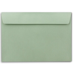 400x Briefumschläge DIN C5 Eukalyptus (Grün) - 16,2 x 22,9 cm - Haftklebung - Edle Kuverts für große Einladungen und Karten zum Geburtstag oder Hochzeit