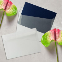 25x Briefumschläge DIN C5 Transparent Weiß - 16,2 x 22,9 cm - Haftklebung - durchsichtige Kuverts für große Einladungen und Karten zum Geburtstag oder Hochzeit