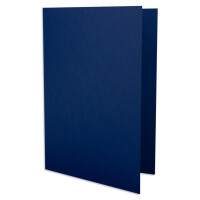 50x Faltkarten-Set DIN A5 14,8 x 21 cm in Dunkelblau (Blau) mit Briefumschlägen DIN C5 Haftklebung - für große Einladungen und Karten zum Geburtstag oder Hochzeit