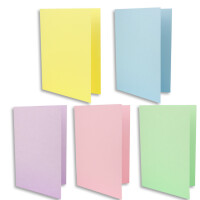 75x Farbige Karten blanko mit passendem Umschlag und Einlege