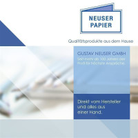 50x einfaches Einlege-Papier für quadratische Karten - weiß - 150 x 150 mm - ohne Falz -  hochwertig mattes Papier von GUSTAV NEUSER
