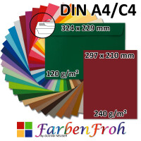 FarbenFroh Karten-SET, DIN A4 Einzelkarte mit C4...
