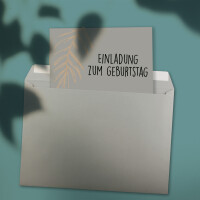 5x XXL Einzelkarten-Set in DIN A4 (21 x 29,7 cm) inkl. Umschlägen in DIN C4 - Graphit - Briefumschlag mit Haftklebung - für Versand von Grußkarten, Urkunden und Gutscheinen geeignet