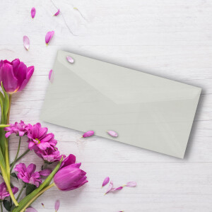 100 Brief-Umschläge Transparent DIN Lang - 110 x 220 mm (11 x 22 cm) - Nassklebung ohne Fenster - Ideal für Einladungs-Karten - Serie FarbenFroh