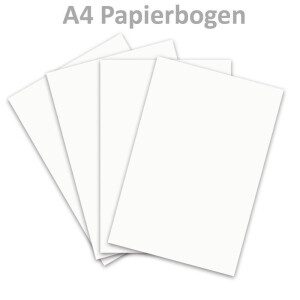 Briefkassette 120 teilig - Weiß - 50 Briefbogen DIN A4 - 25 Umschläge DIN Lang - 25 Briefumschläge C6 - 10 Einzelkarten DIN Lang - 10 Einzelkarten DIN A6 - Briefset mit Karten