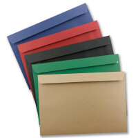 25x große XXL Briefumschläge DIN C4 in Farbenmix 2 - 22,9 x 32,4 cm - Haftklebung ohne Fenster - Versandtasche für DIN A4 geeignet