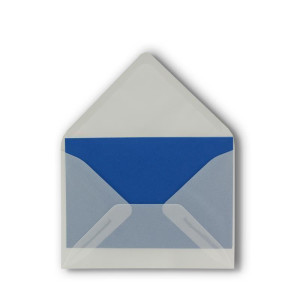 50x Briefumschläge B6 - 17,5 x 12,5 cm - Transparent - Nassklebung mit spitzer Klappe - 92 g/m² - Für Hochzeit, Gruß-Karten, Einladungen