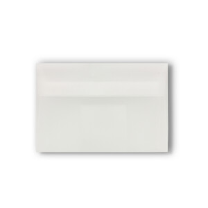 50x Briefumschläge B6 - 17,5 x 12,5 cm - Transparent - Haftklebung mit Abziehstreifen - 92 g/m² - Für Hochzeit, Gruß-Karten, Einladungen