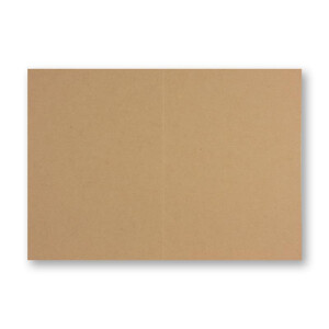 25x braune Vintage Faltkarten aus Kraftpapier 120 x 169 mm - B6 - sandbraun - Recycling - 300 g/m² blanko Klapp-Karten - NEUSER PAPIER