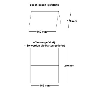 25x braune Vintage Faltkarten aus Kraftpapier 120 x 169 mm - B6 - sandbraun - Recycling - 300 g/m² blanko Klapp-Karten - NEUSER PAPIER