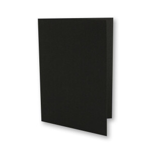 500x schwarze Vintage Faltkarten aus Kraftpapier 120 x 169 mm - B6 - Schwarz - Recycling - 240 g/m² blanko Klapp-Karten - UmWelt by GUSTAV NEUSER