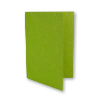 100x grüne Vintage Faltkarten aus Kraftpapier 120 x 169 mm - B6 - hellgrün - Recycling - 240 g/m² blanko Klapp-Karten - UmWelt by GUSTAV NEUSER