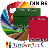 Neuser Papier Kartenset DIN B6 12  x 17 cm, Haftklebung