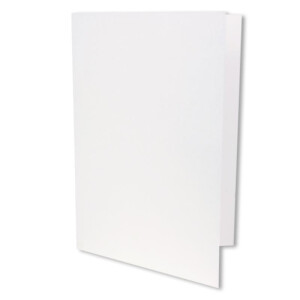75x Faltkarten-Set DIN B6 12 x 17 cm in Hochweiß (Weiß) mit Briefumschlägen DIN B6 Haftklebung - für Einladungen und Grußkarten zum Geburtstag oder Hochzeit