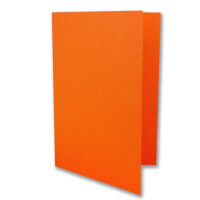 50x Faltkarten-Set DIN B6 12 x 17 cm in Orange mit Briefumschlägen DIN B6 Haftklebung - für Einladungen und Grußkarten zum Geburtstag oder Hochzeit