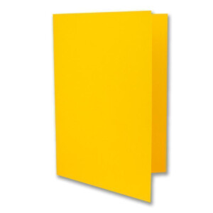 15x Faltkarten-Set DIN B6 12 x 17 cm in Honiggelb (Gelb) mit Briefumschlägen DIN B6 Haftklebung - für Einladungen und Grußkarten zum Geburtstag oder Hochzeit
