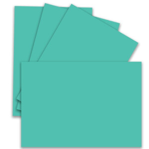 25 Einzel-Karten DIN A6 - 10,5 x 14,8 cm - 240 g/m² - Pazifikblau (Blau) - Ton-Papier Qualität, Bastel-Karten - Bastelkarton - blanko Postkarten