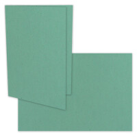 10x Vintage Kraftpapier Faltkarten SET - Eukalyptus (grün) - mit Umschlägen und Einlegern DIN B6 - 12 x 16,9 cm - blanko Recycling Klappkarten - GUSTAV NEUSER