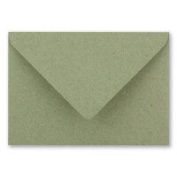 100x Vintage Briefumschläge in dunkelgrün (grün) DIN B6 125 x 178 mm Kraftpapier 120 g/m² Recycling Nassklebung Spitzklappe - UmWelt by GUSTAV NEUSER