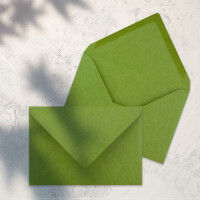 75x Vintage Briefumschläge in hellgrün (grün) DIN B6 125 x 178 mm Kraftpapier 120 g/m² Recycling Nassklebung Spitzklappe - UmWelt by GUSTAV NEUSER