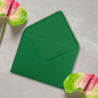 Briefumschläge in Grün - 100 Stück - DIN C5 Kuverts 22,0 x 15,4 cm - Nassklebung ohne Fenster - Weihnachten, Grußkarten - Serie FarbenFroh