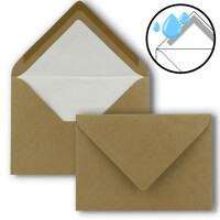 25 Sets - großes Kartenpaket mit 25 Faltkarten & 25 Umschlägen - 10,5 x 14,8 cm - DIN A6/C6 - Kraft - NEUSER PAPIER
