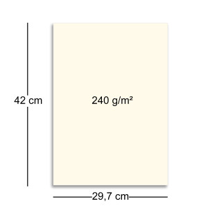 15x stabiler DIN A3 Bastelkarton Papierbogen in Naturweiß - 42 x 29,7 cm - 240 g/m² - Planobogen zum Basteln und Selbstgestalten - FarbenFroh