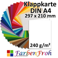 FarbenFroh DIN A4 Faltkarte 240 g, geschlossenes Format,...
