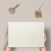 10x große DIN A4 Klappkarte in Naturweiß - 21 x 29,7 cm - XXL Karte blanko 240 g/m² zum Basteln und Selbstgestalten - FarbenFroh