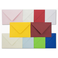Umschlagpaket DIN C6 - Farbenfroh I die Bunten I Größe: 114 x 162 mm I 120 g/m² I Naßklebung I Serie FarbenFroh®