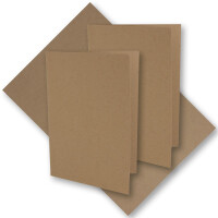 DIN A5 Klappkarte - Kraftpapier - 21,0 x 14,8 cm - 350...