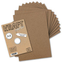 Vintage Kraftpapier DIN A4 120 g braunes Recycling-Papier, ökologischer Brief-Bogen - Briefpapier